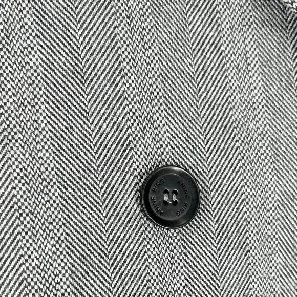NWT Anine Bing Becky Double Breasted Herringbone Blazer Jacket - Picture 5 of 9
